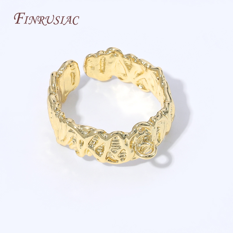 Ring Blank Adjustable - 18K Gold Plated Open Adjustable Ring