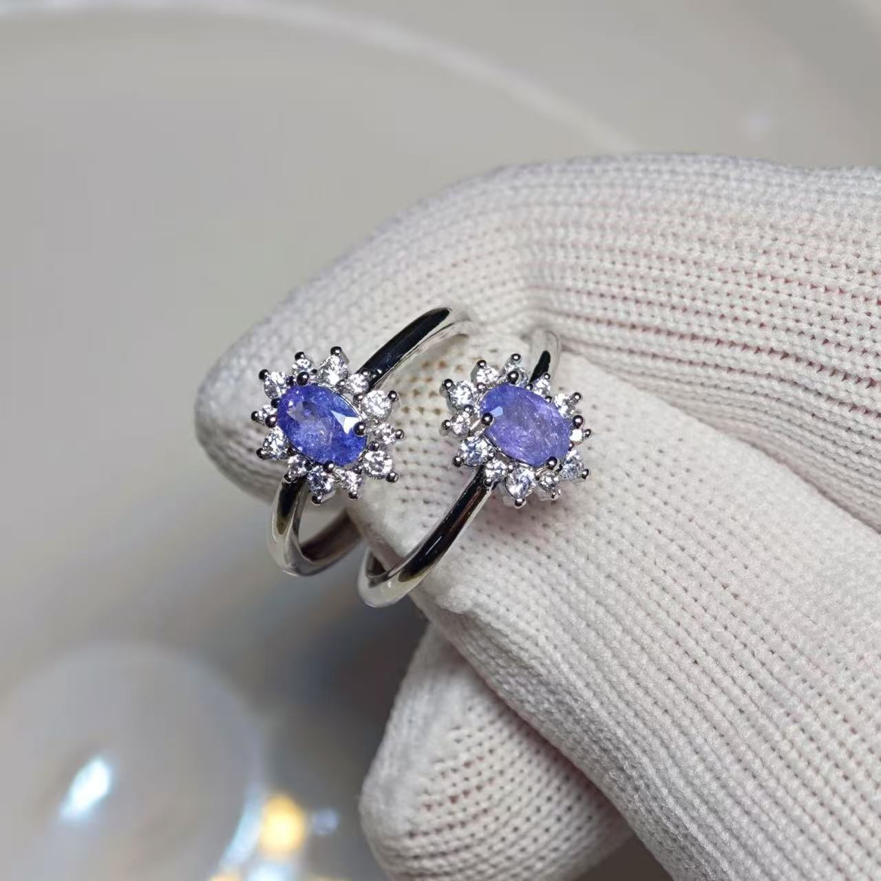 Ring Blank Adjustable - Natural Tanzanite Ring Adjustable Female Ring