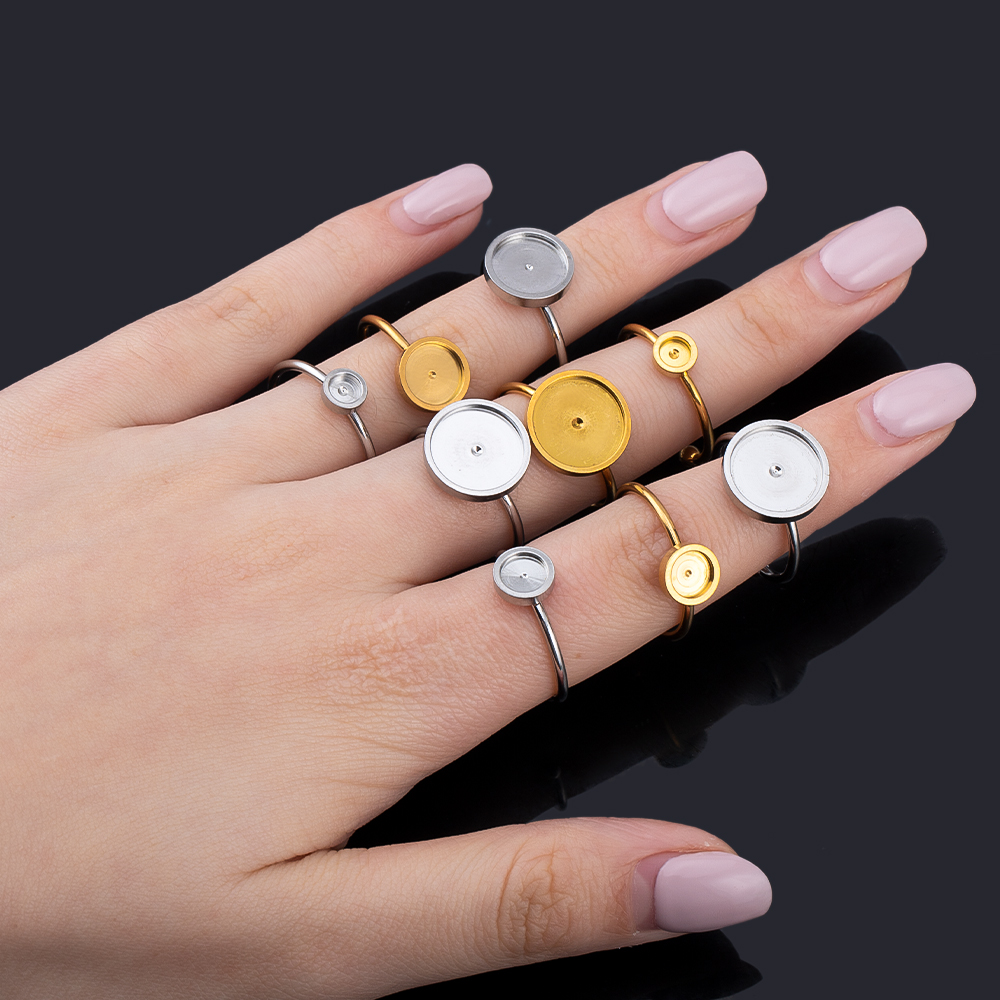 Ring Blank Adjustable - 10pcs Adjustable Open Finger Ring Setting