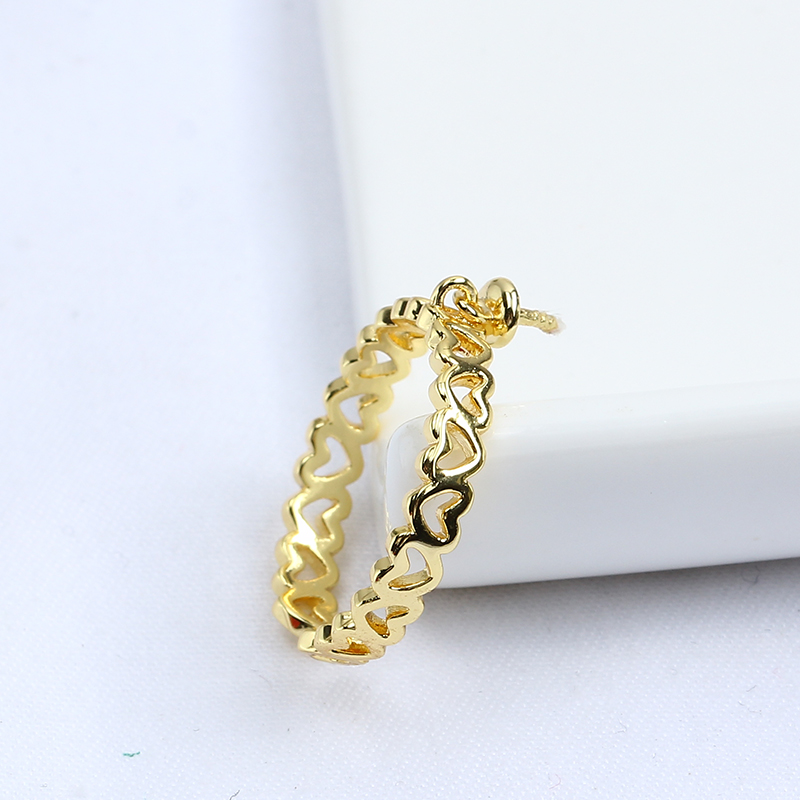 JZ075 Copper Gold Plated Hollo - огляд і ціна Ring Blank Adjustable