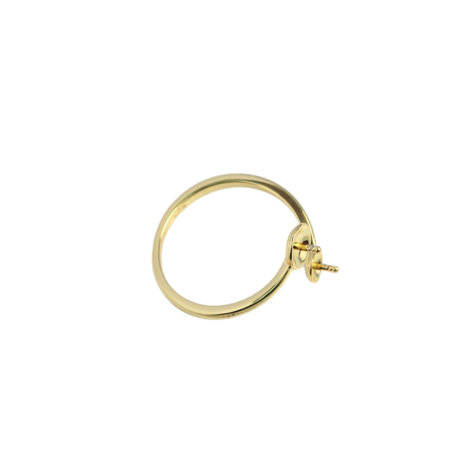 JZ008 Copper Gold Plated Gloss - огляд і ціна Ring Blank Adjustable