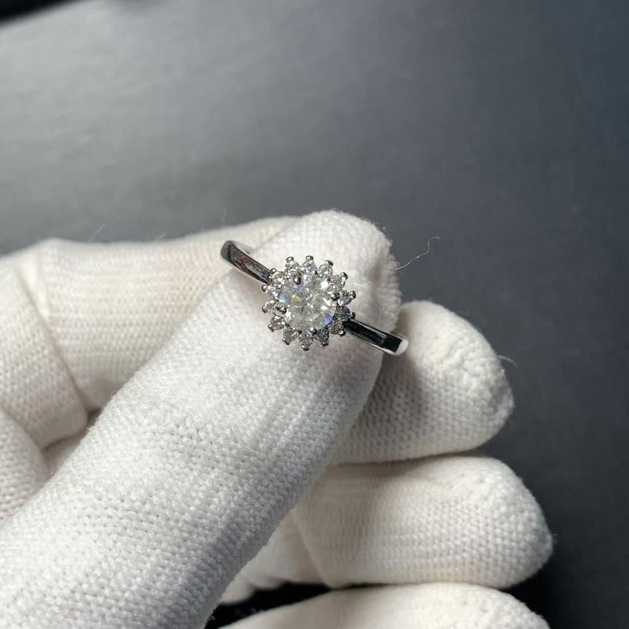 3MM 1CT  Moissanite Diamond Ri - огляд і ціна Ring Blank Adjustable