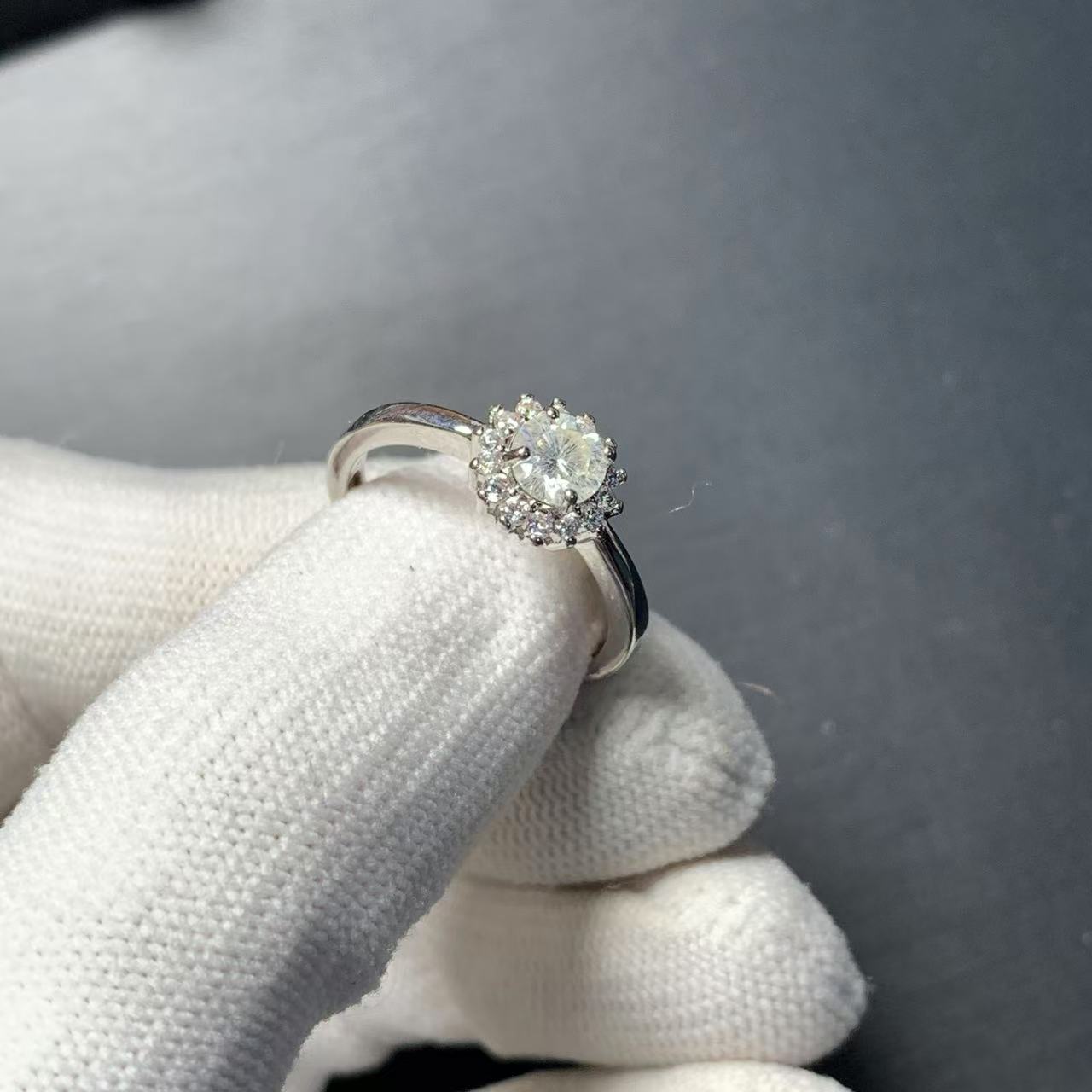 3MM 1CT  Moissanite Diamond Ri - огляд і ціна Ring Blank Adjustable
