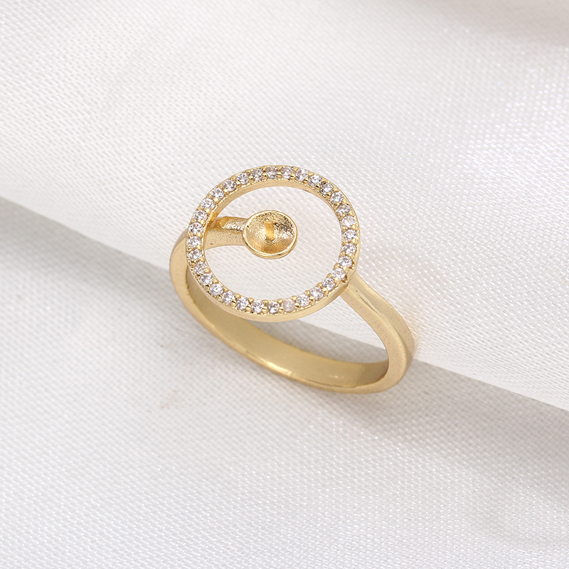 JZ009 Copper Gold Plated Geome - огляд і ціна Ring Blank Adjustable
