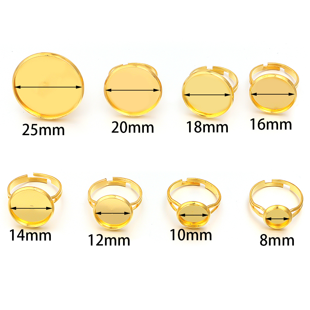 10Pcs/Lot Adjustable Blank Rin - огляд і ціна Ring Blank Adjustable