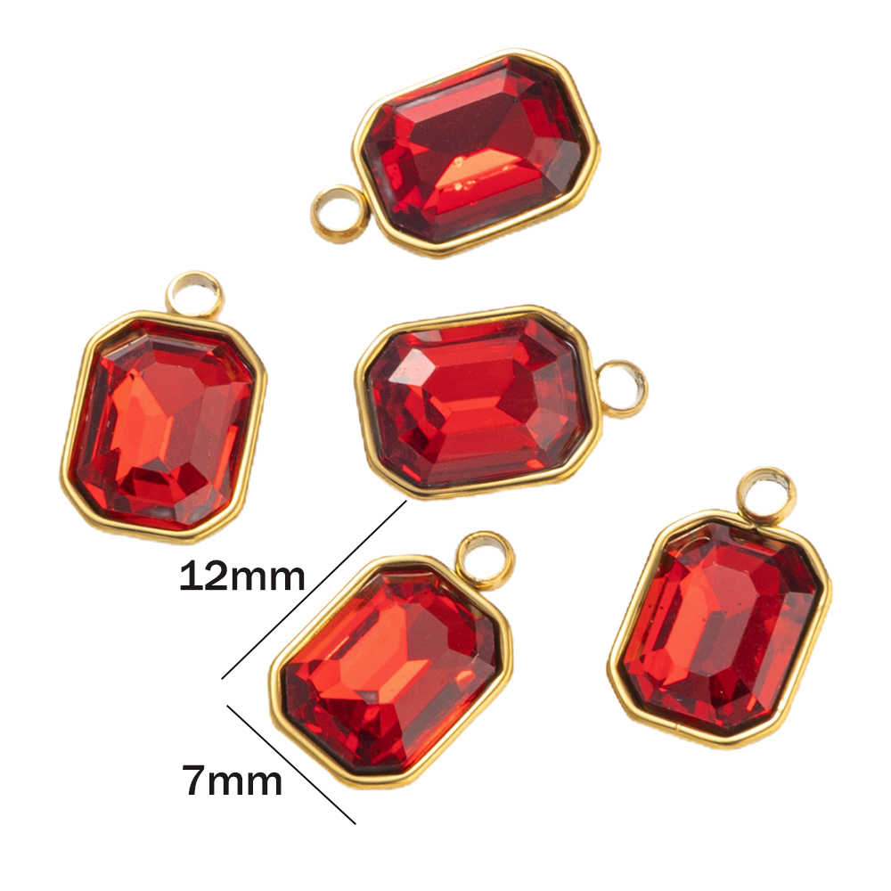 5pcs Stainless Steel Glass Rhi - огляд і ціна Jewelry Making Gemstones