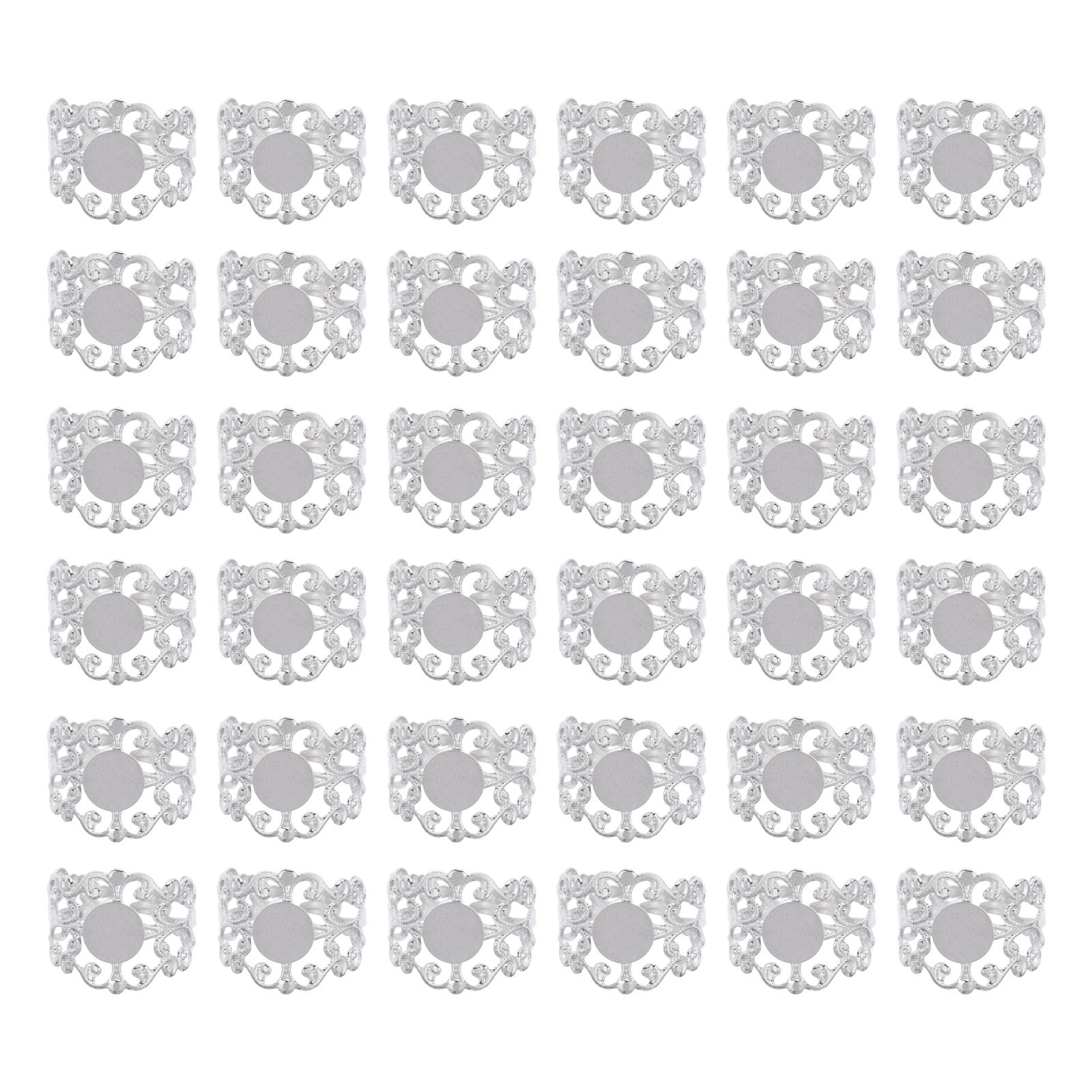 50Pcs Adjustable Ring Blank Ov - огляд і ціна Ring Blank Adjustable