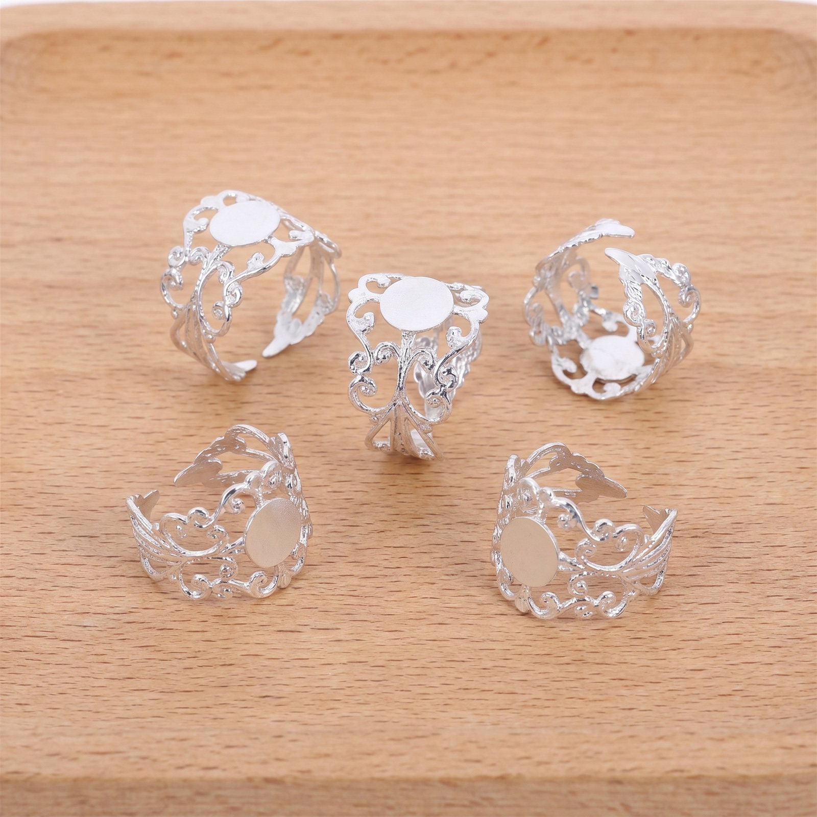 50Pcs Adjustable Ring Blank Ov - огляд і ціна Ring Blank Adjustable