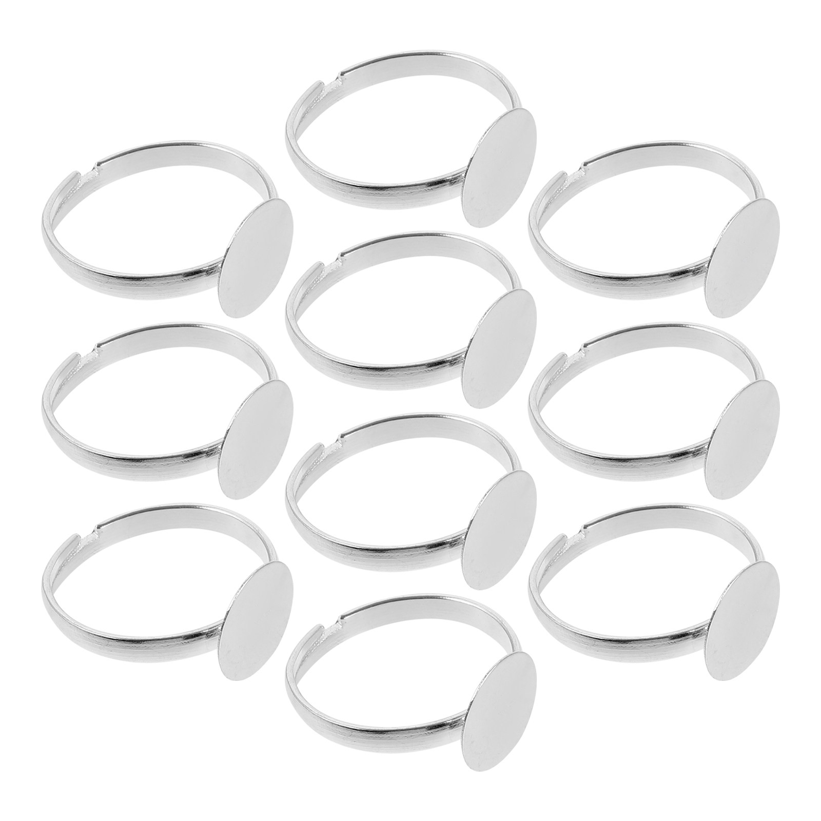 10Pcs DIY Metal Ring Bases Adj - огляд і ціна Ring Blank Adjustable