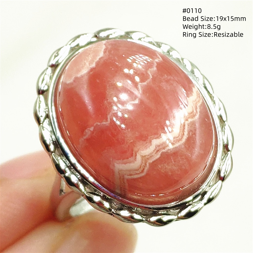 Natural Rose Rhodochrosite Rin - огляд і ціна Ring Blank Adjustable