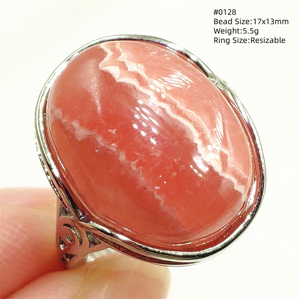 Natural Rose Rhodochrosite Rin - огляд і ціна Ring Blank Adjustable