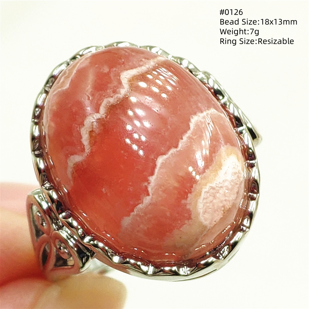 Natural Rose Rhodochrosite Rin - огляд і ціна Ring Blank Adjustable