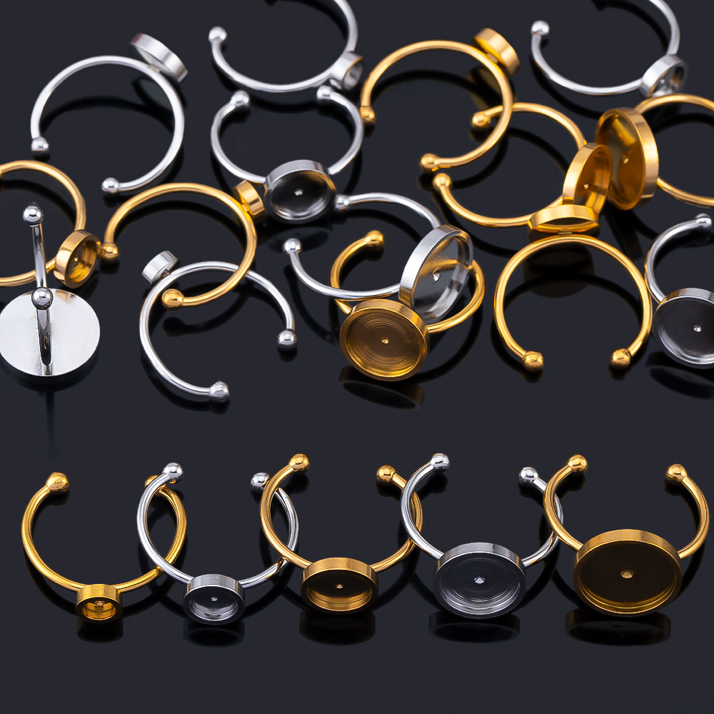 10pcs Adjustable Open Finger R - огляд і ціна Ring Blank Adjustable