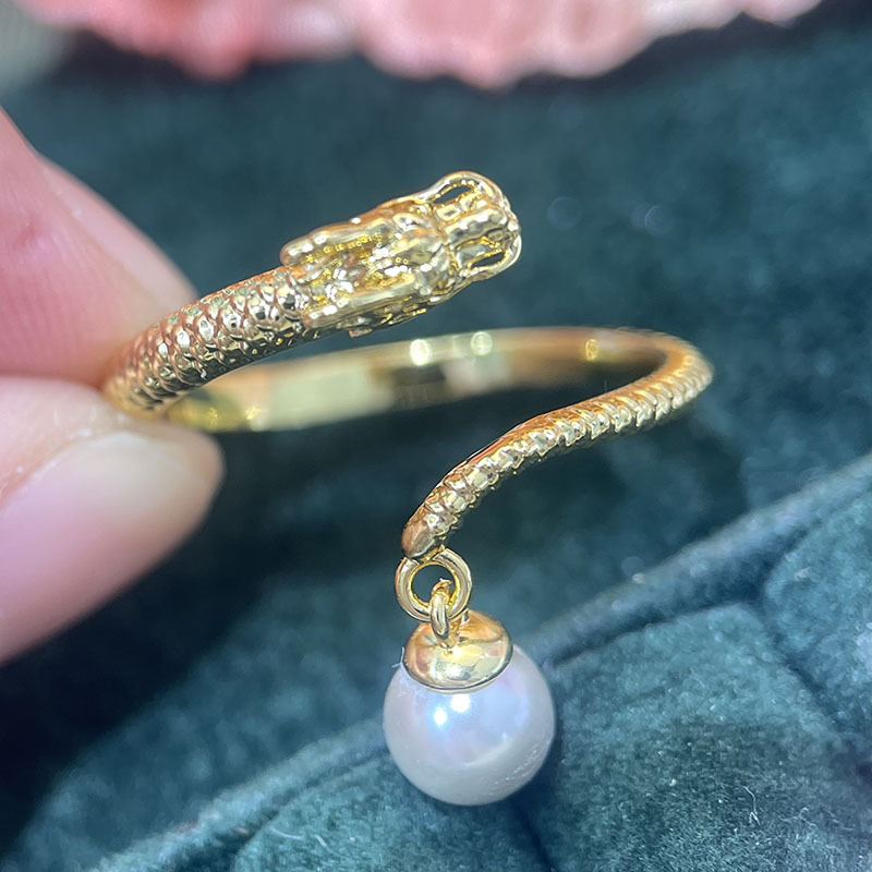 JZ047 Copper Gold Plated Drago - огляд і ціна Ring Blank Adjustable