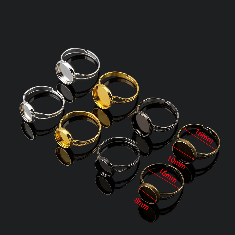 10pcs/lot Adjustable Blank Rin - огляд і ціна Ring Blank Adjustable