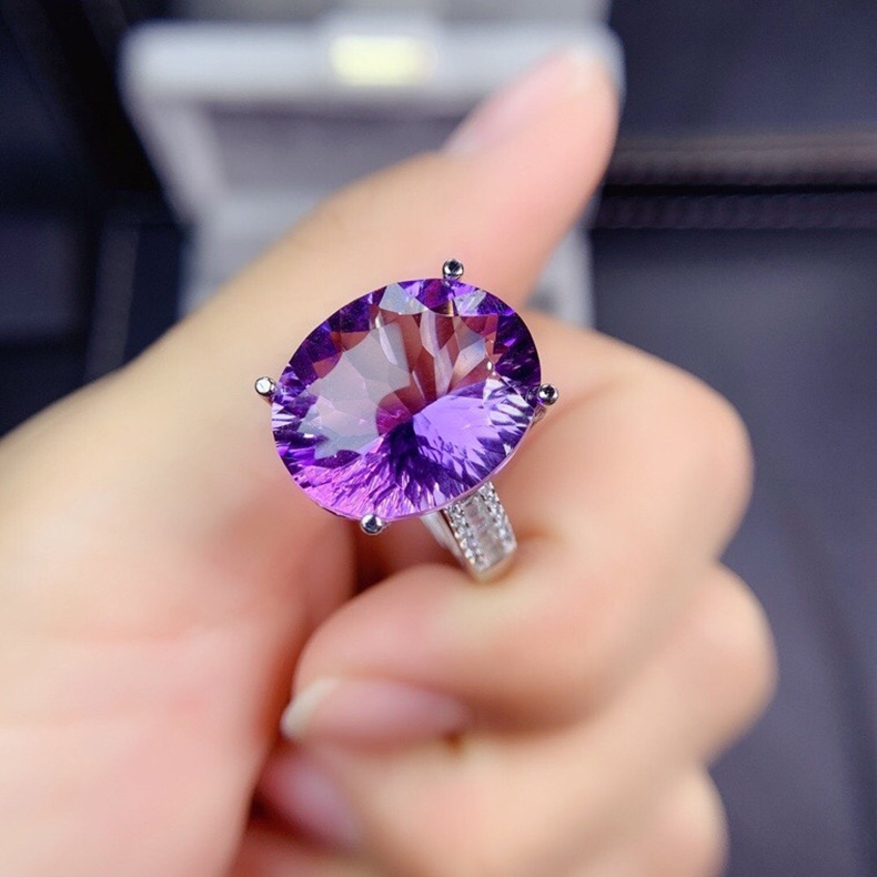 Natural Purple Amethyst Quartz - огляд і ціна Ring Blank Adjustable