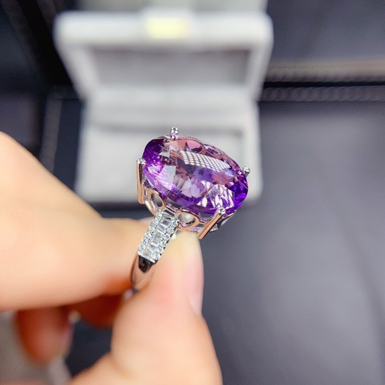 Natural Purple Amethyst Quartz - огляд і ціна Ring Blank Adjustable
