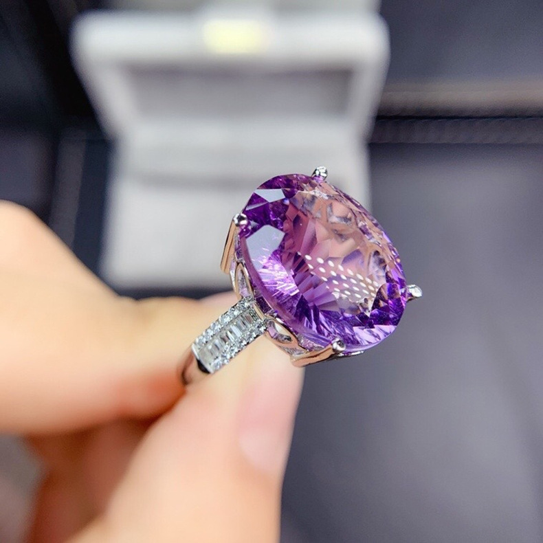 Natural Purple Amethyst Quartz - огляд і ціна Ring Blank Adjustable