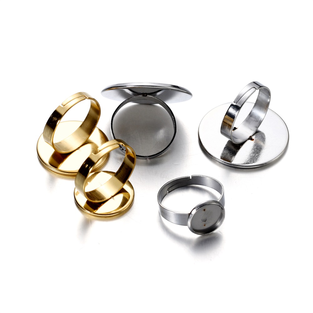 10pcs Stainless Steel Adjustab - огляд і ціна Ring Blank Adjustable